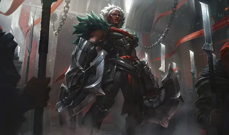 Ambessa splash art, nerfed in LoL patch 26.20.
