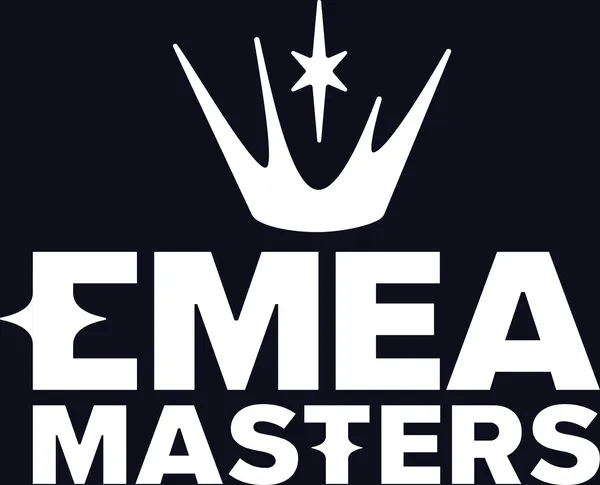 EMEA Masters 2026 Spring official tournament logo on dark background.