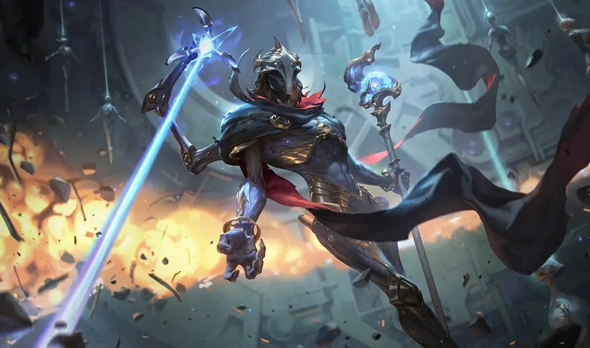 Viktor splash art, Caps signature pick at LEC Spring 2026 Grand Final.