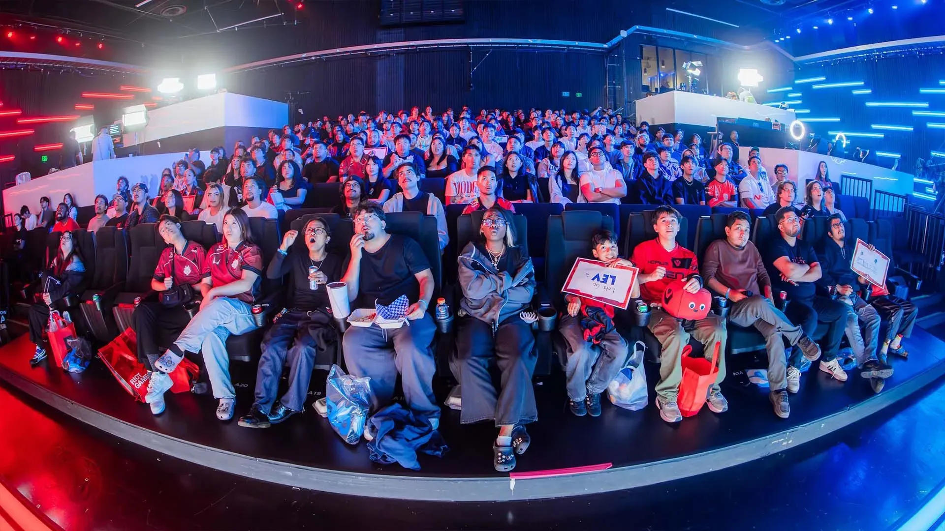Game Changers NA 2026 Stage 2 LAN Finals banner at Riot Games Arena.