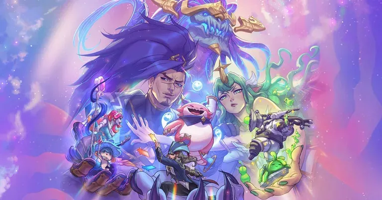 League of Legends champions collage featuring Season 2 Pandemonium roster.