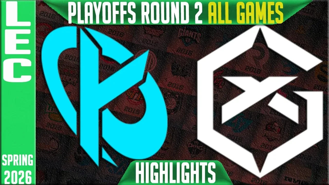Karmine Corp vs GIANTX LEC Spring 2026 Playoffs lower bracket semifinal highlights.