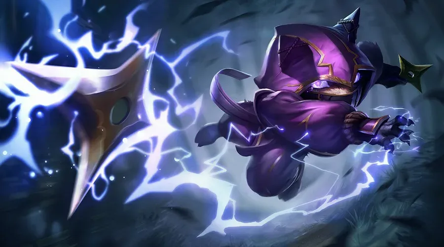 Kennen, the Heart of the Tempest, champion splash. AD Kennen rises in Patch 26.9 meta.