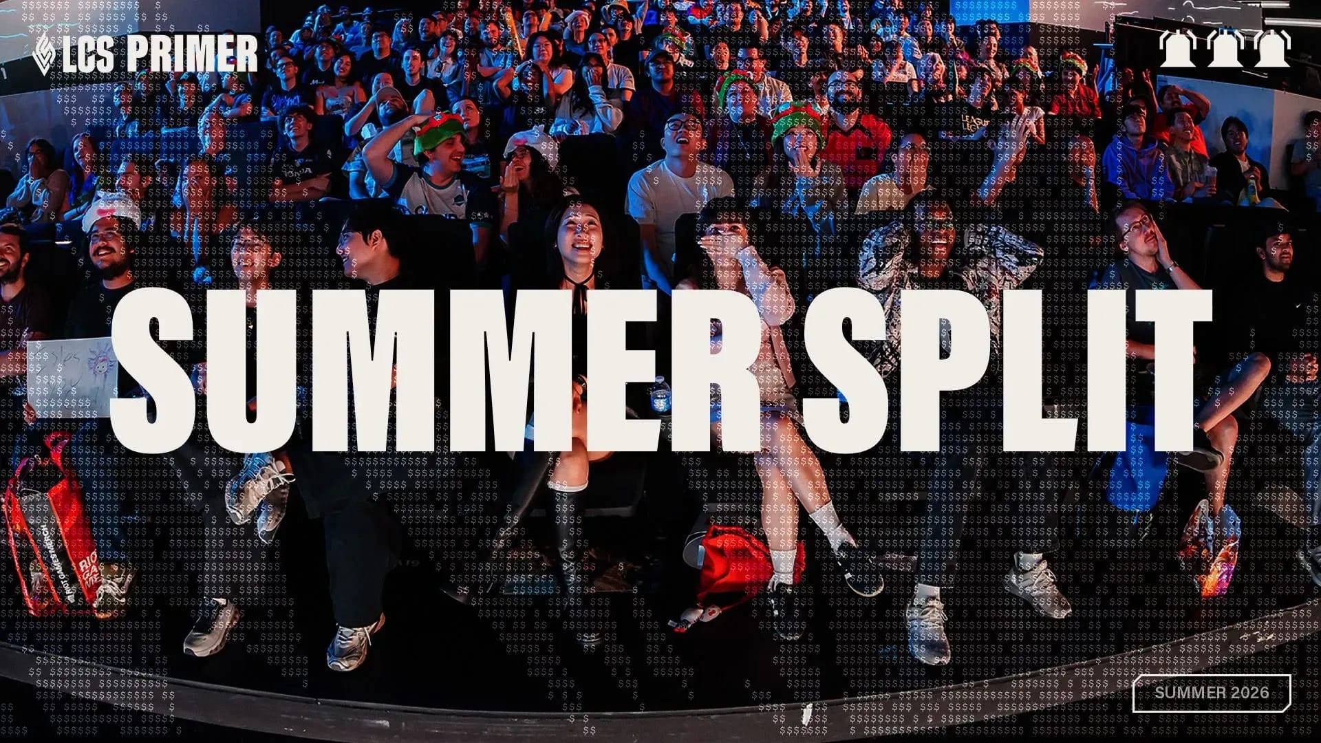 LCS Summer Split 2026 opening week visual with team logos and competitive arena.