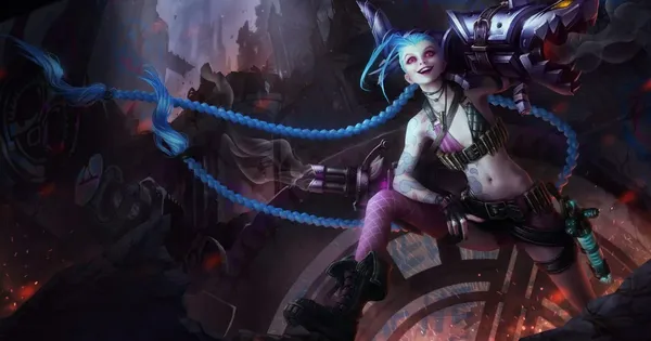 Jinx from League of Legends, ready to compete. Official Riot Games artwork.