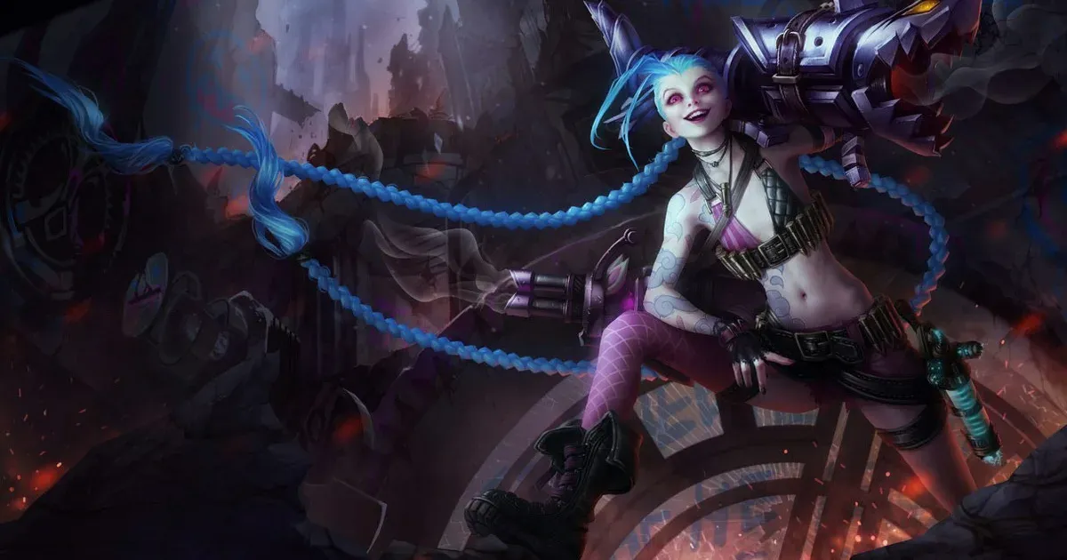 Jinx from League of Legends, ready to compete. Official Riot Games artwork.