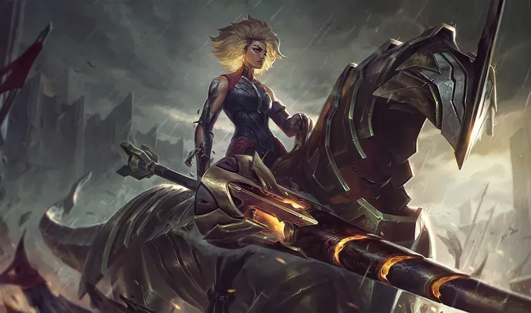 Rell, support champion buffed in Patch 26.07 with improved mobility and ultimate damage.