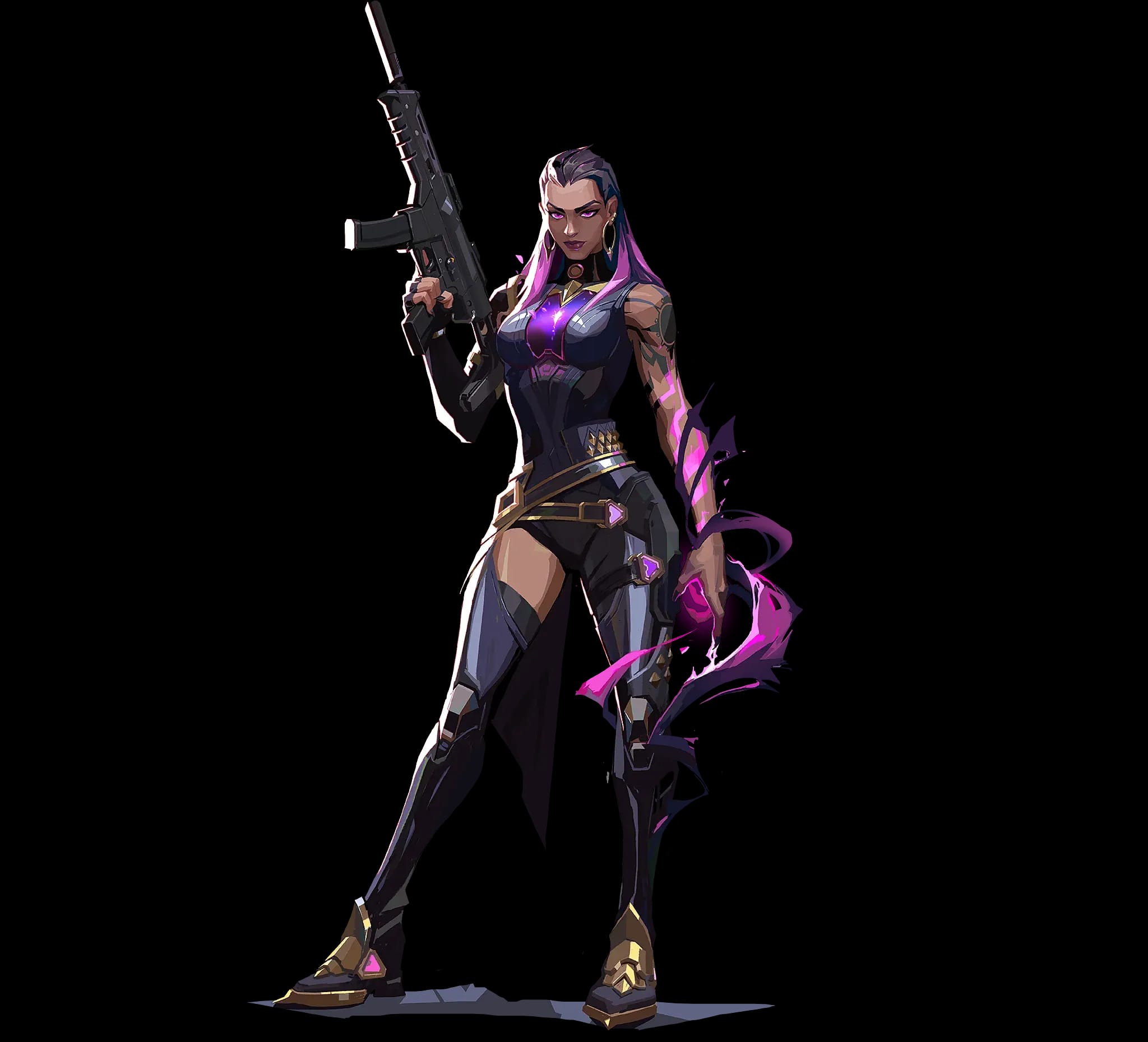 Reyna Empress duelist agent Valorant full portrait splash art.