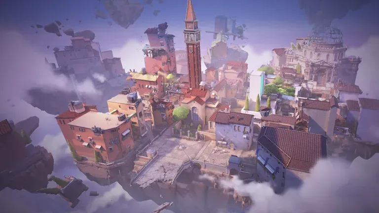 Official VALORANT Ascent map artwork, one of the competitive arenas cash-ladder players are scored on.
