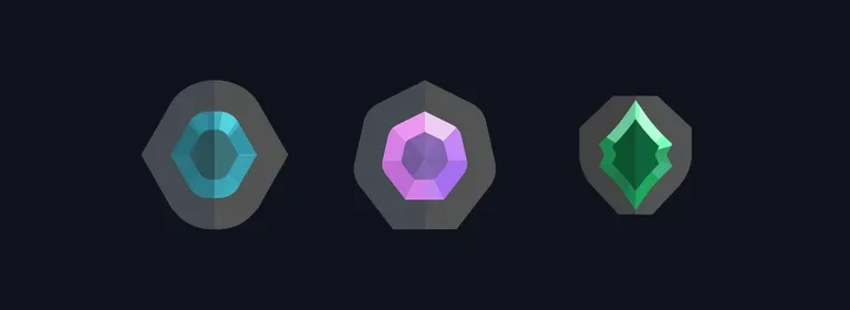 Valorant Platinum, Diamond and Ascendant rank emblems side by side.