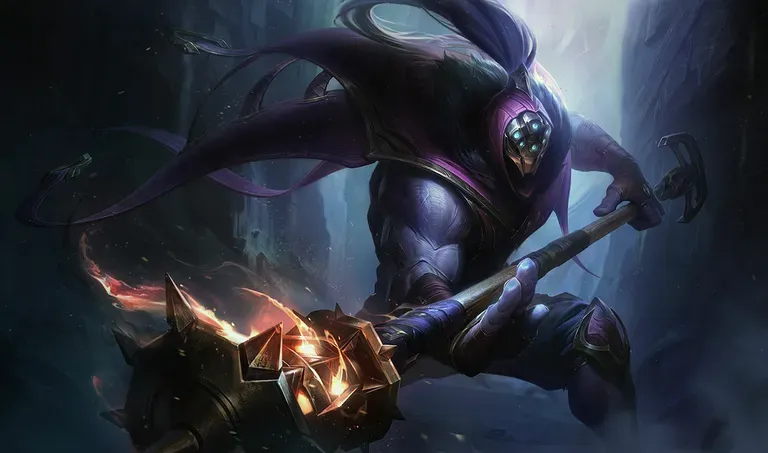 Jax champion splash art, the self-made champion grinding ranked in League of Legends.
