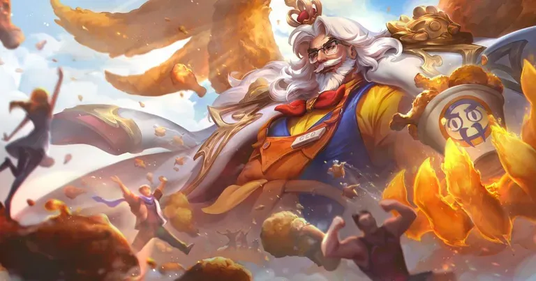 Patch 26.7 April Fools skins lineup.